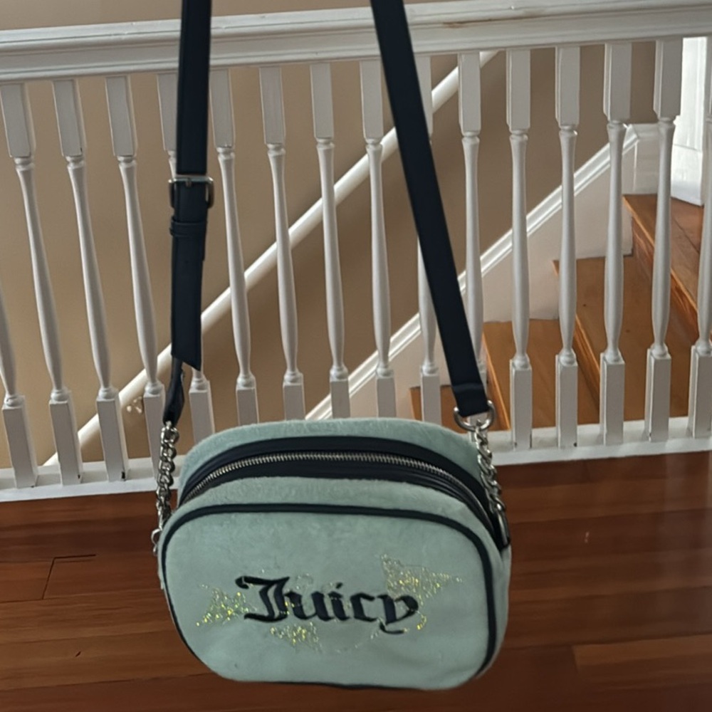 Juicy Couture Blue Butterfly Crossbody Bag